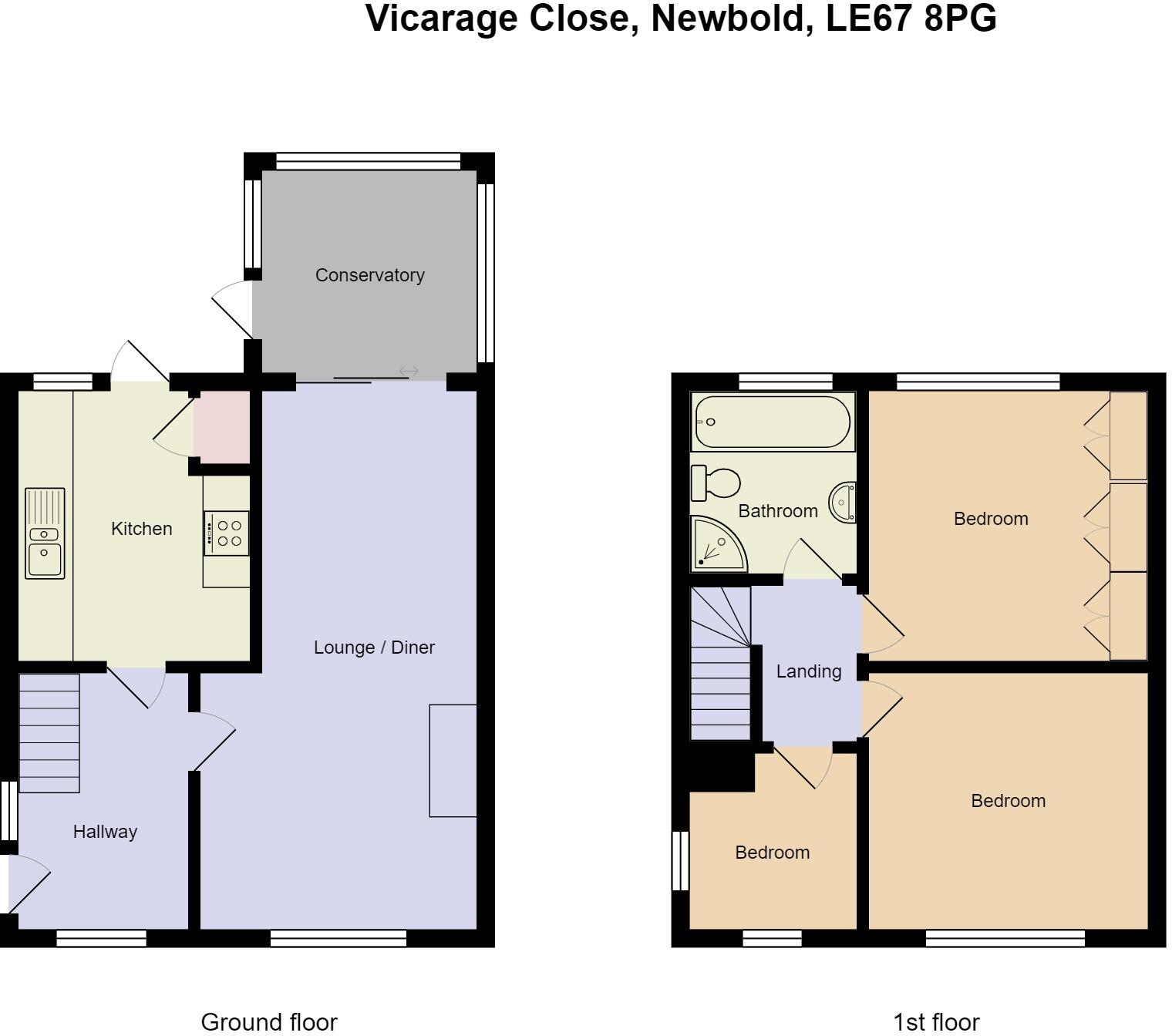 Vicarage Close, Newbold Coleorton floorplan