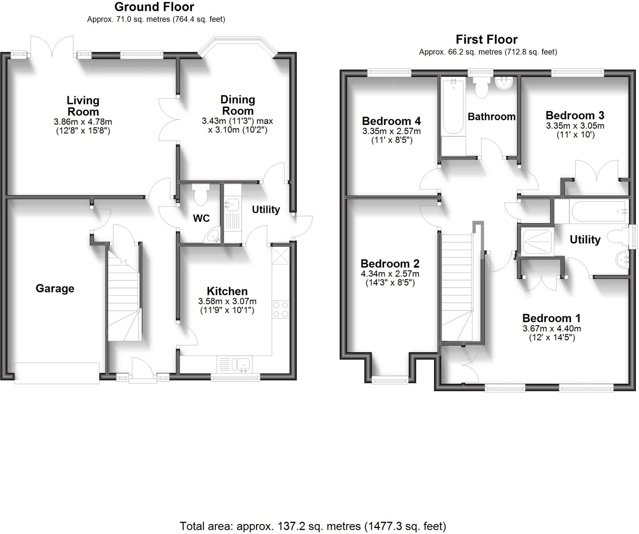 Caspian Close Fishbourne PO18 floorplan