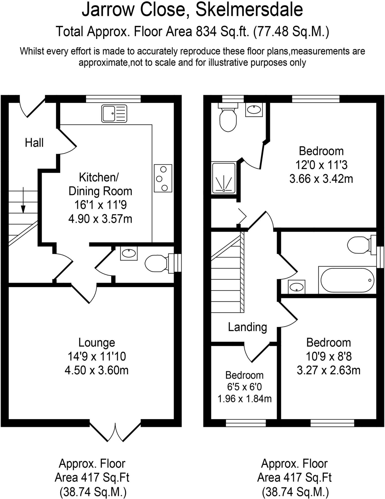 Jarrow Close, Skelmersdale, WN8 floorplan