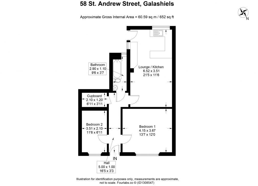 58 St Andrew Street, Galashiels, TD1 1DY floorplan
