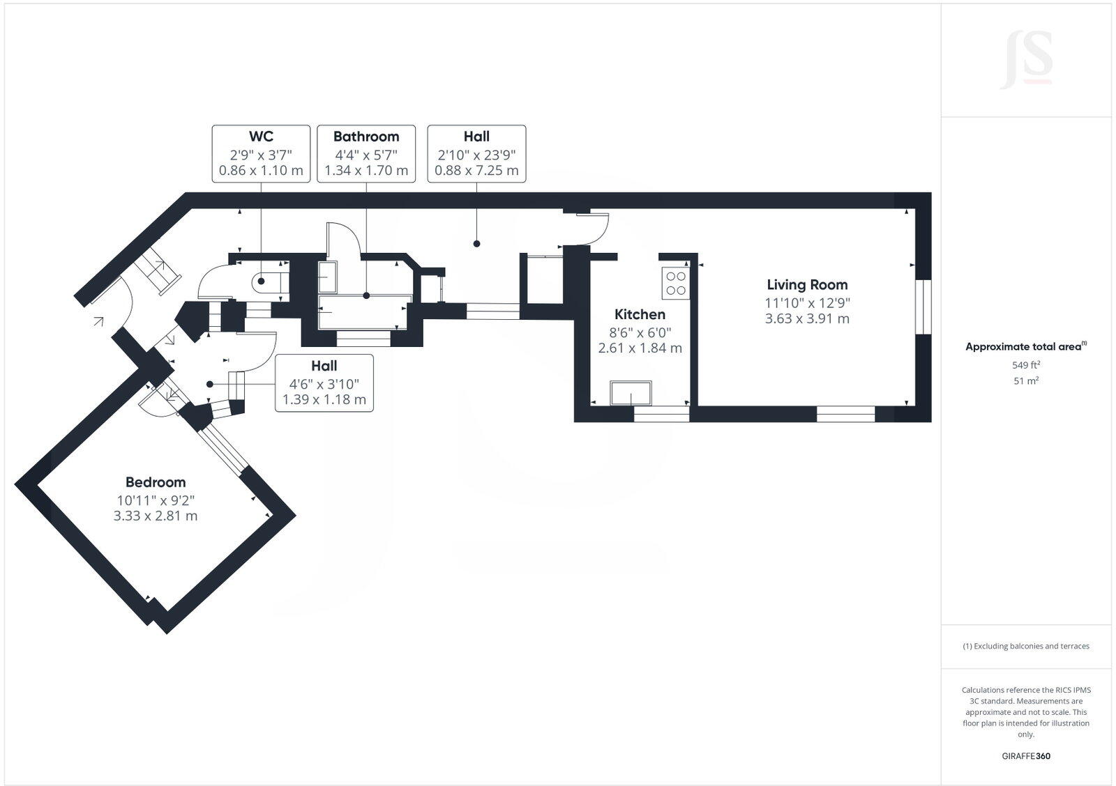 Chatham Place, Brighton, BN1 3TN floorplan