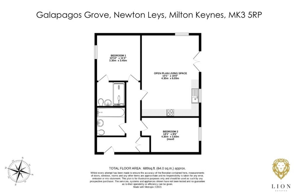 Galapagos Grove Newton Leys, Milton Keynes, MK3 floorplan