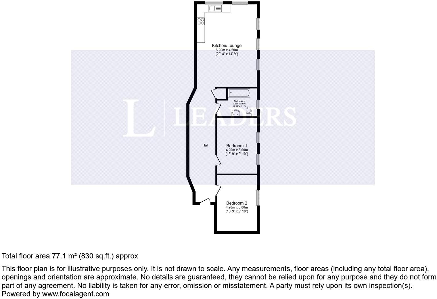 Flat 75, Raleigh Square, Raleigh Street, Nottingham floorplan