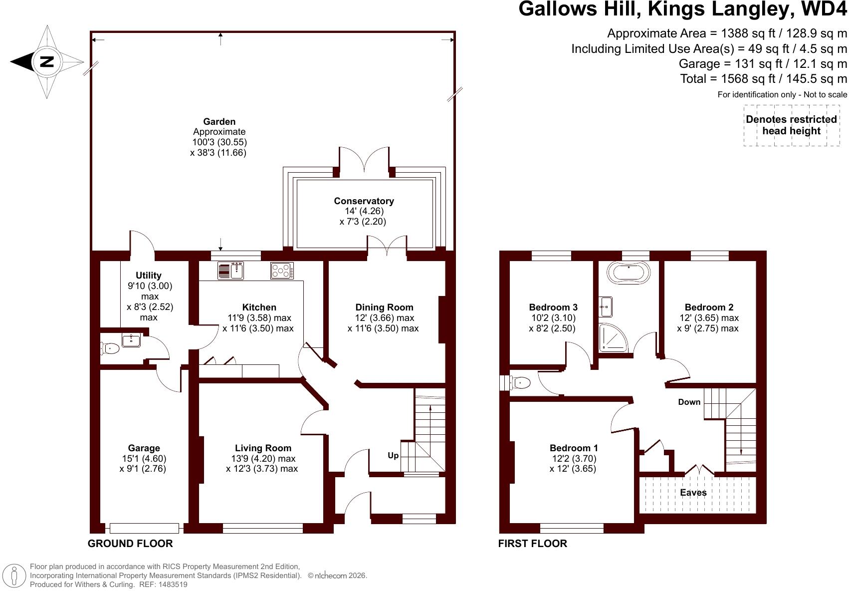 Gallows Hill, Kings Langley, Hertfordshire floorplan