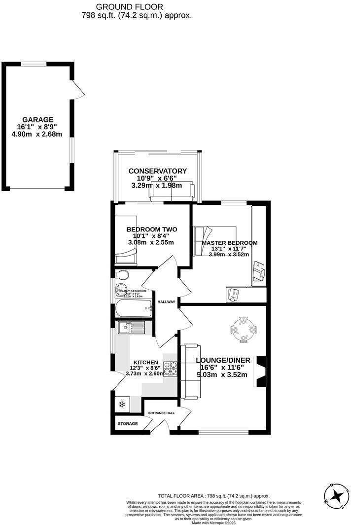 Cockersand Avenue, Hutton, Preston floorplan