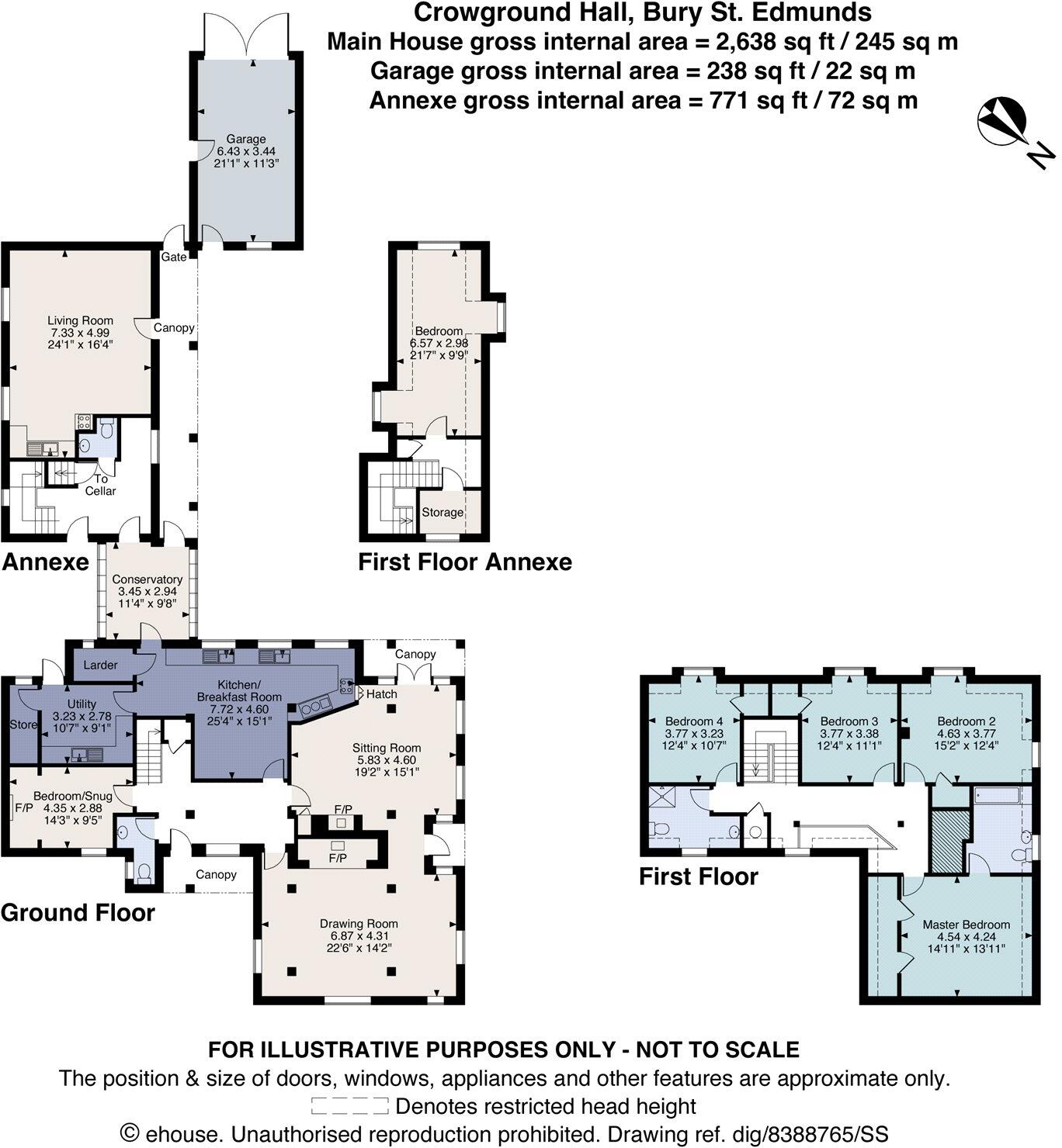 Crowground Hall, Kenny Hill, Bury St. Edmunds, Suffolk, IP28 floorplan