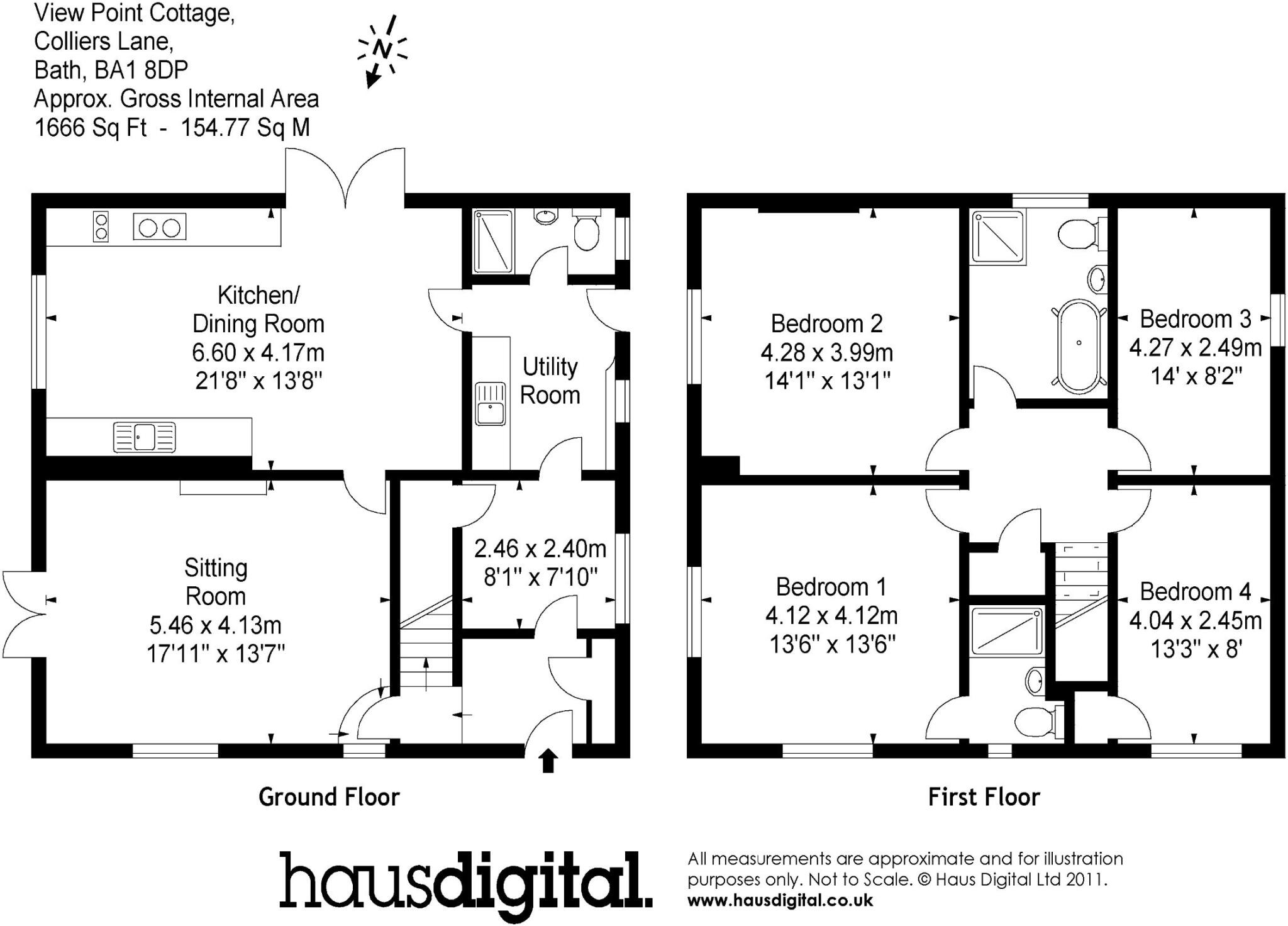 View Point Cottage, Colliers Lane, Charlcombe, Bath floorplan