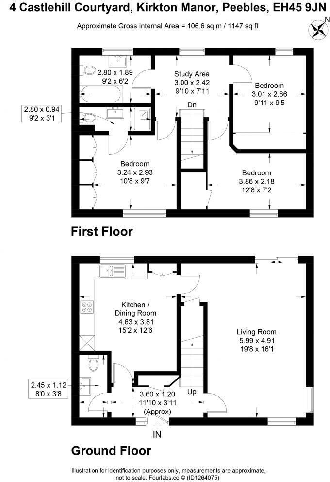 4 Castlehill Courtyard, Kirkton Manor, Peebles, EH45 9JN floorplan
