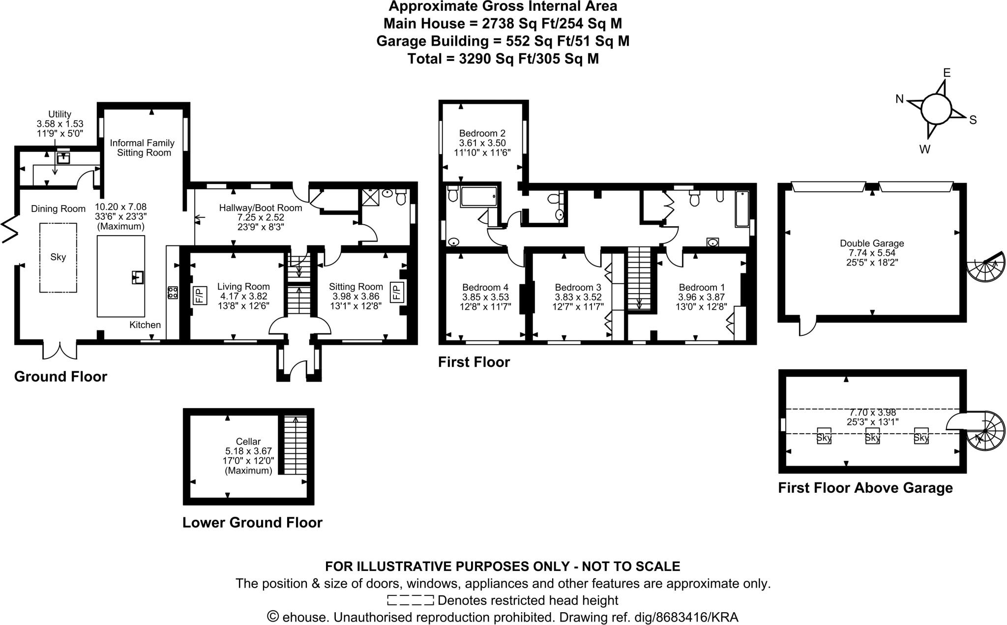 Low Cross Hill, Tilston floorplan