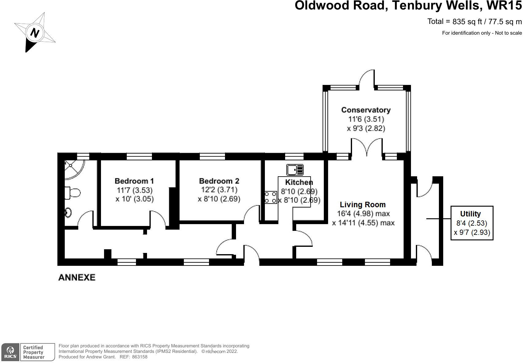 Oldwood Road, Tenbury Wells floorplan