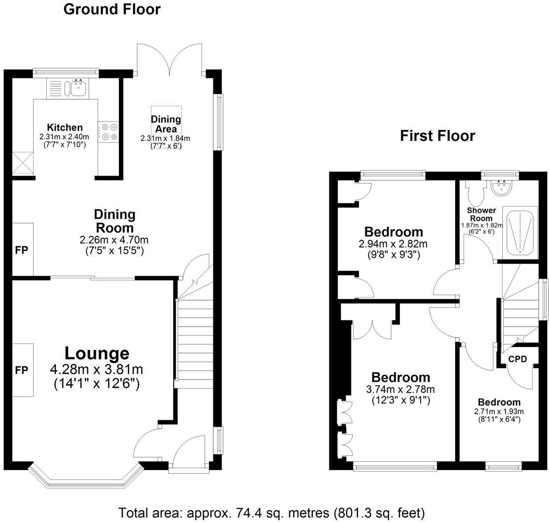 Coach Road, Hove Edge, Brighouse HD6 floorplan