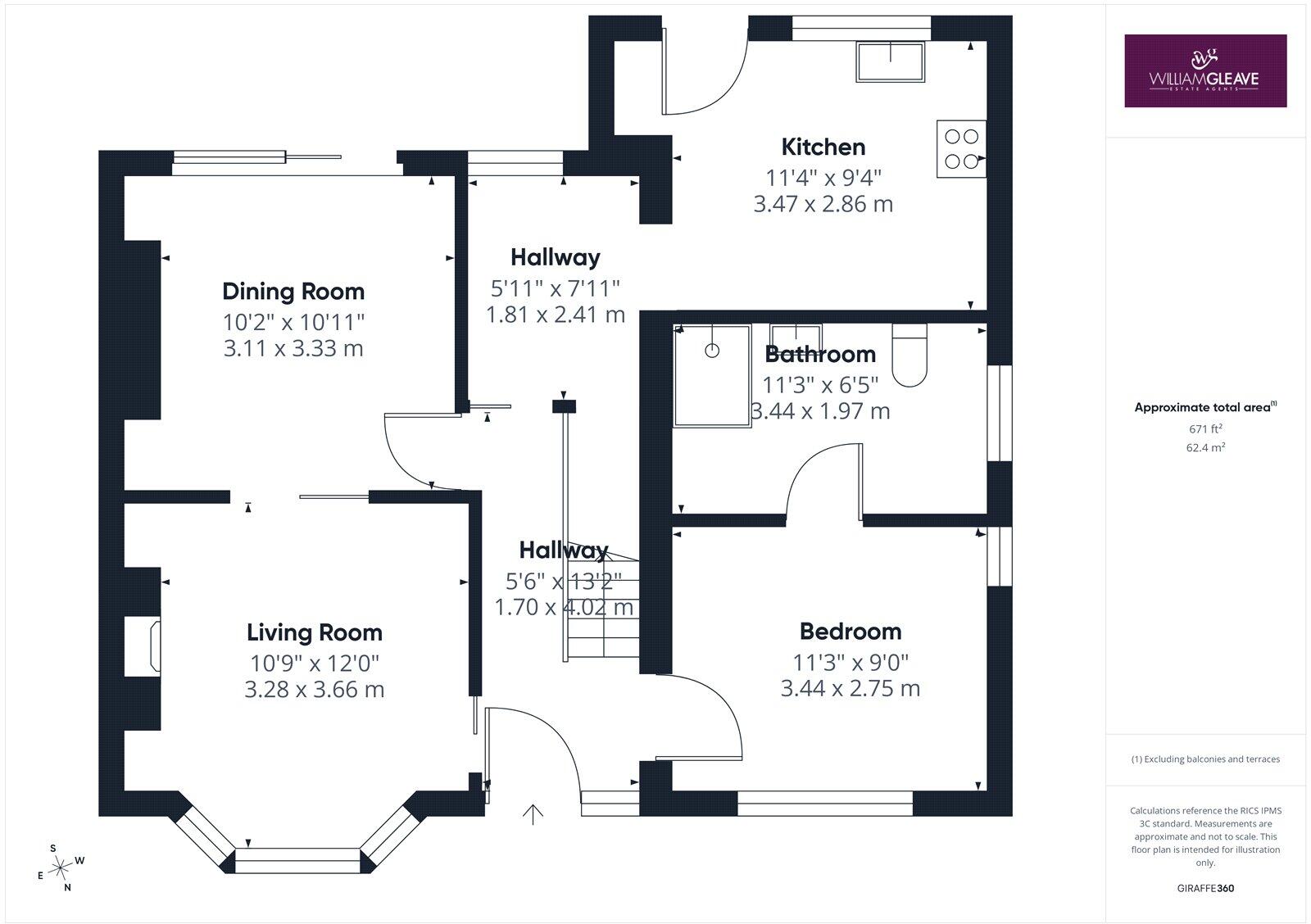 Oak Grove, Flint, Flintshire, CH6 floorplan