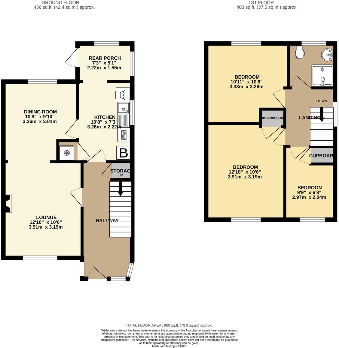 Wimbourne Close, Llantwit Major, CF61 floorplan
