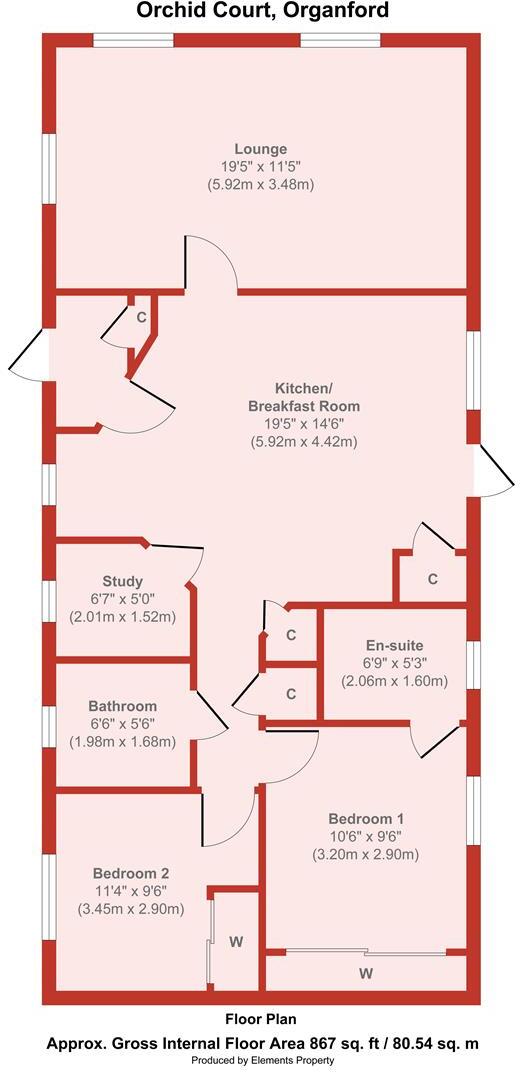 Organford Manor, Organford floorplan