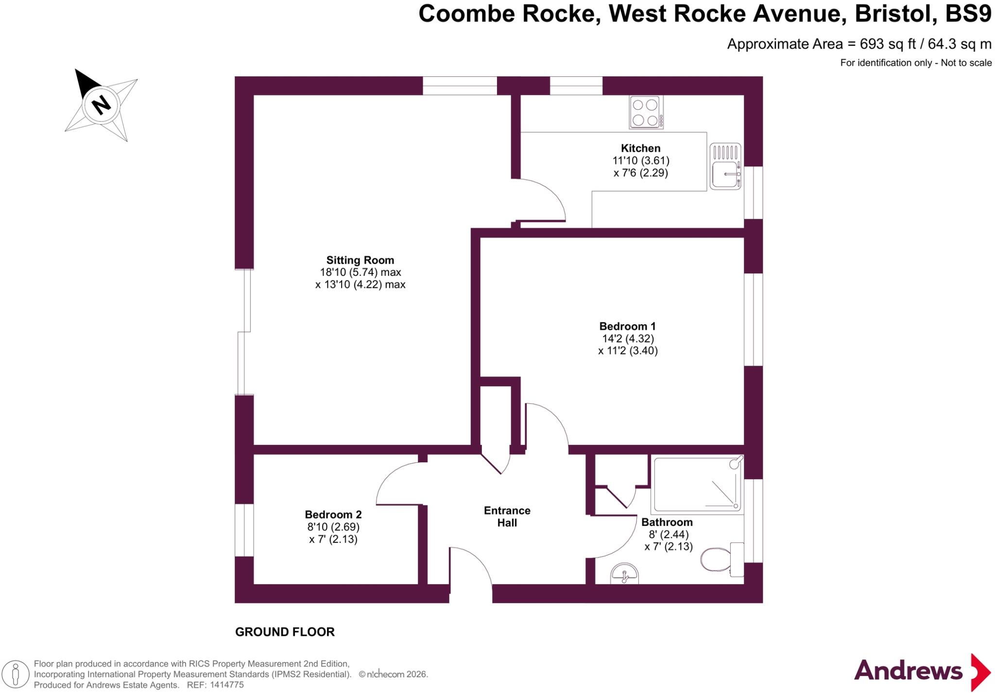 Coombe Rocke, West Rocke Avenue, Bristol, Somerset, BS9 floorplan