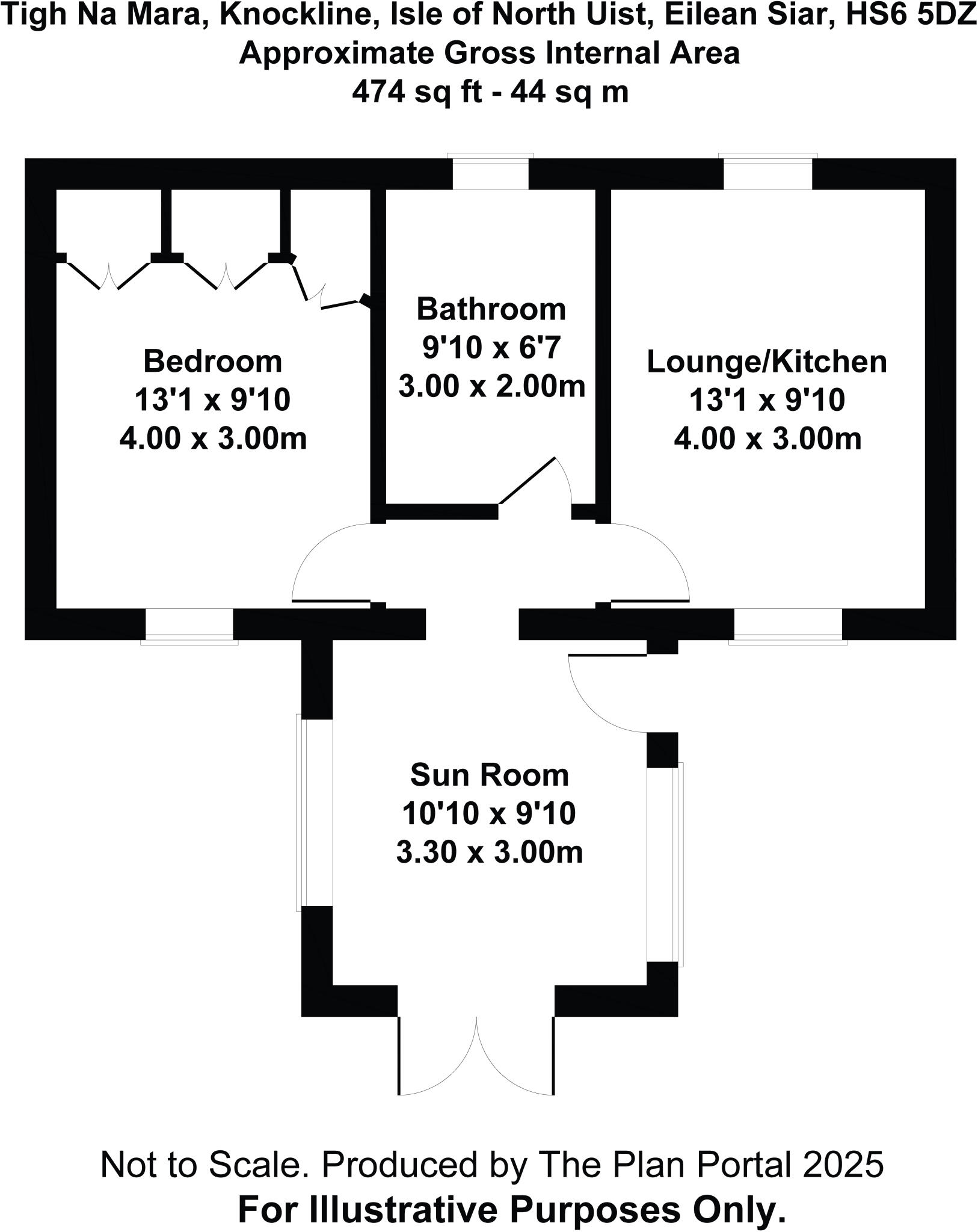 Tigh Na Mara, Knockline, Isle of North Uist, Eilean Siar, HS6 floorplan