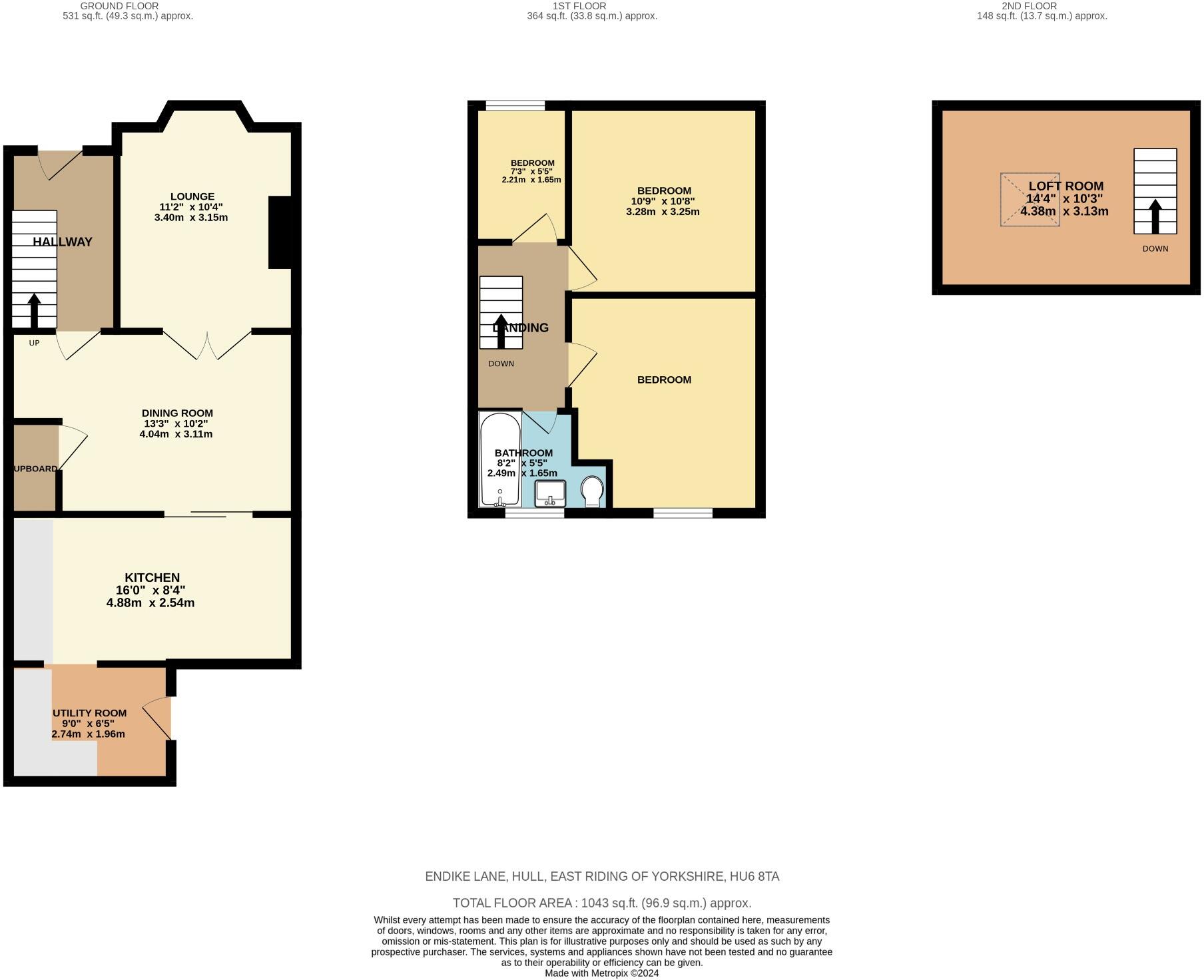 Endike Lane, Hull, East Riding of Yorkshire, HU6 8TA floorplan