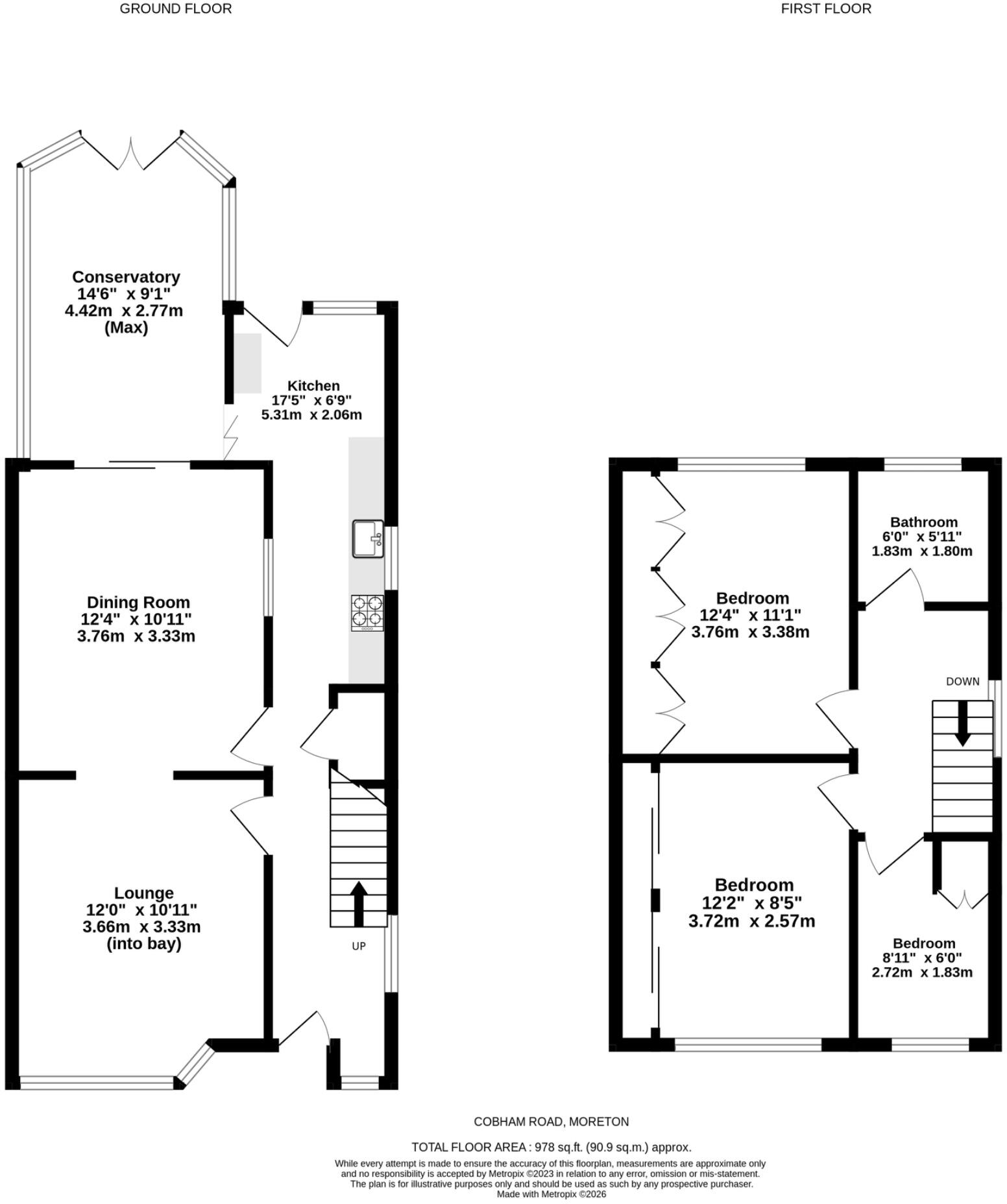 Cobham Road, CH46 floorplan