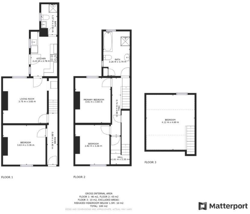 8 Ridding Terrace, Nottingham, NG3 1DW, New floorplan