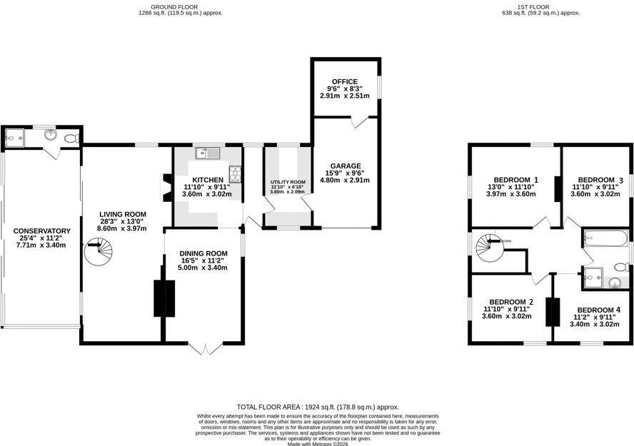 191 Witham Road, Woodhall Spa floorplan