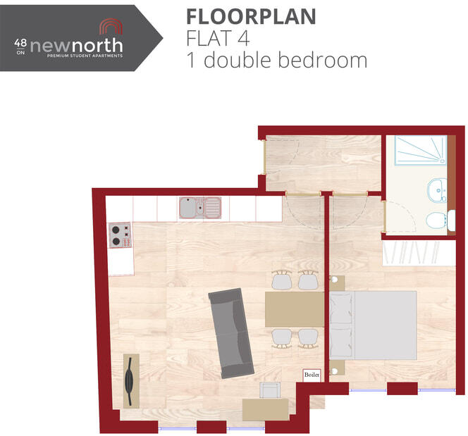 The Courtyard - 48 New North Road, All Bills Included in Rent, Exeter floorplan