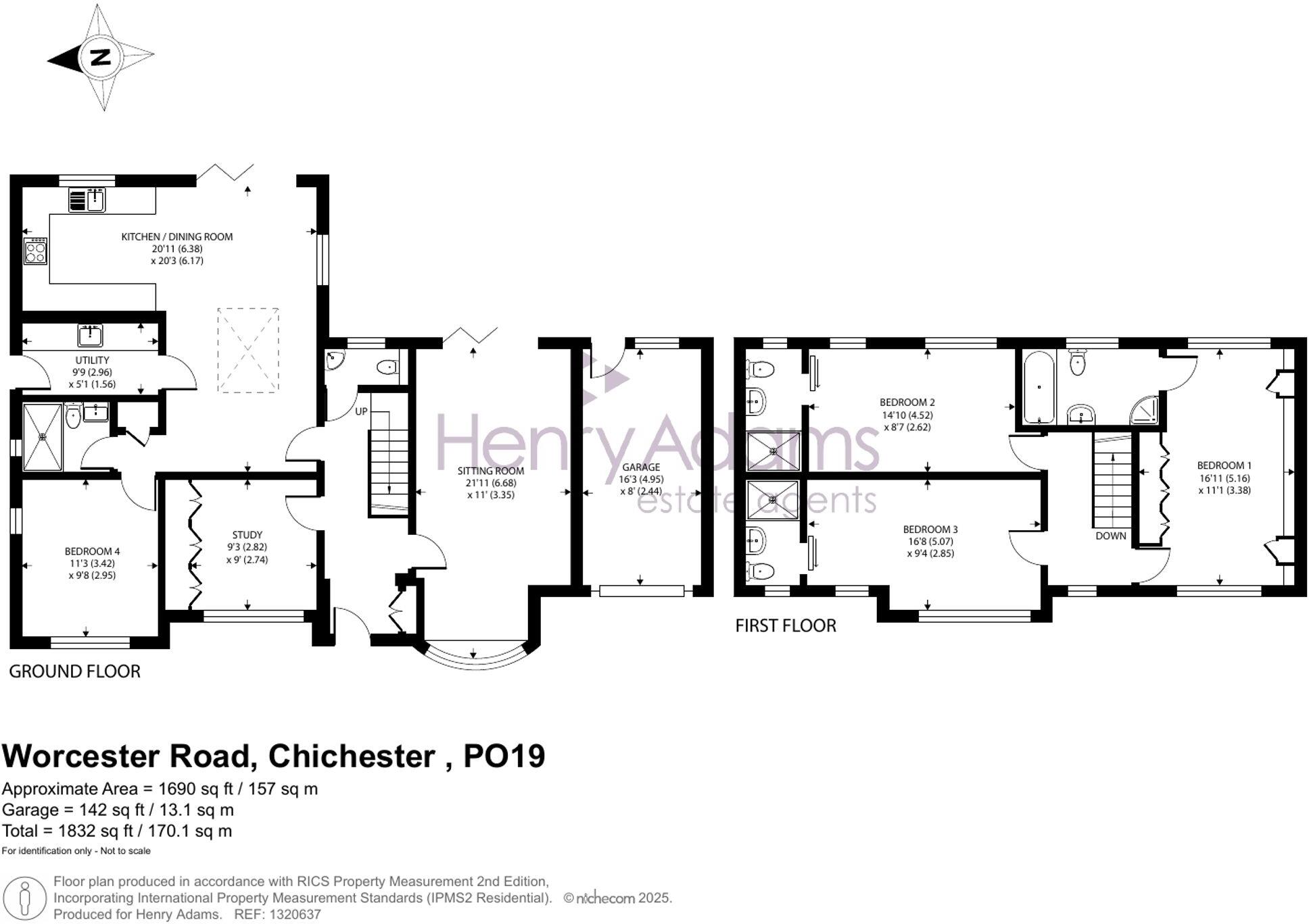 99, Worcester Road, Chichester, PO19 floorplan