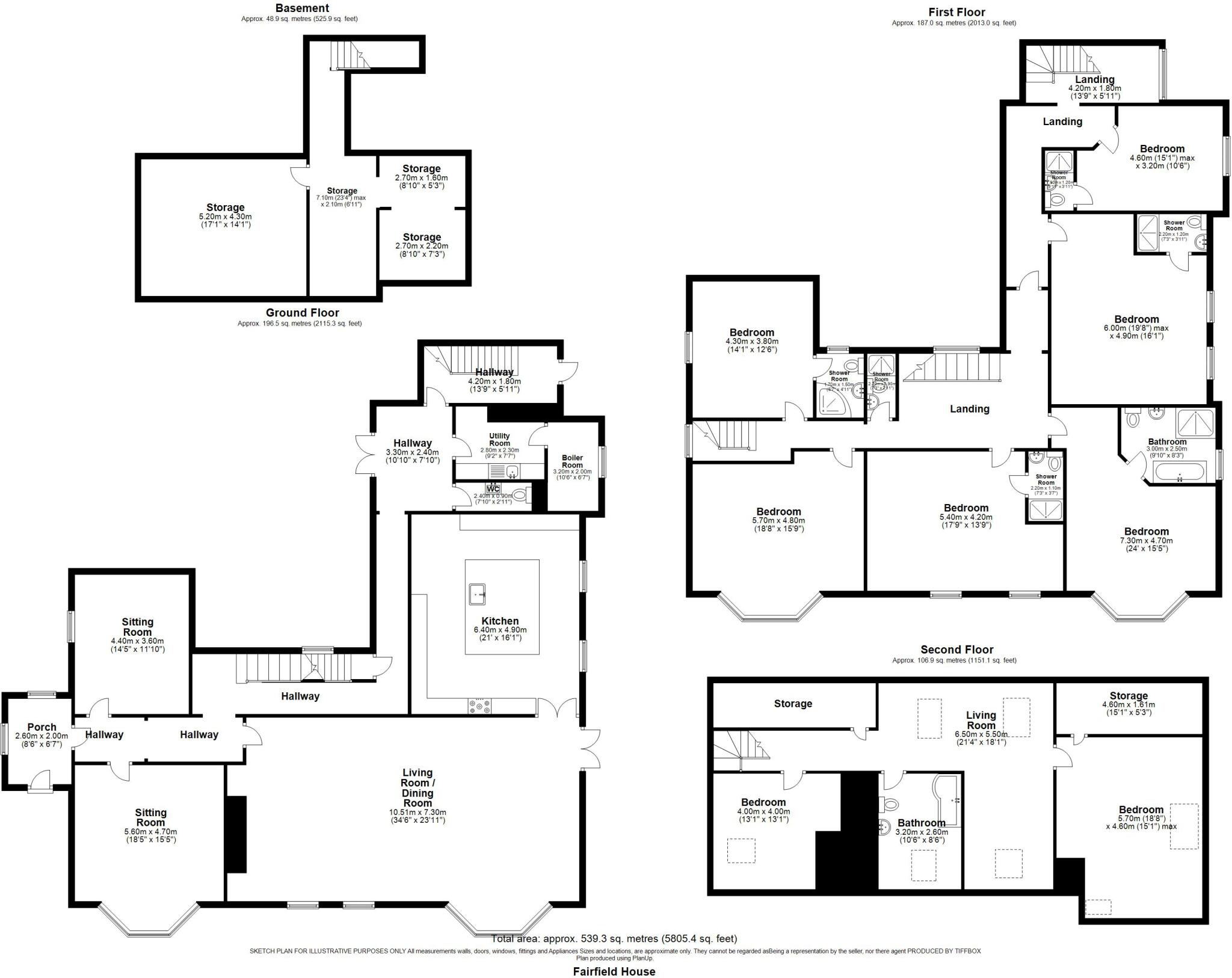 Fairfield House, High Street, Stanhope, Bishop Auckland, DL13 2UR floorplan