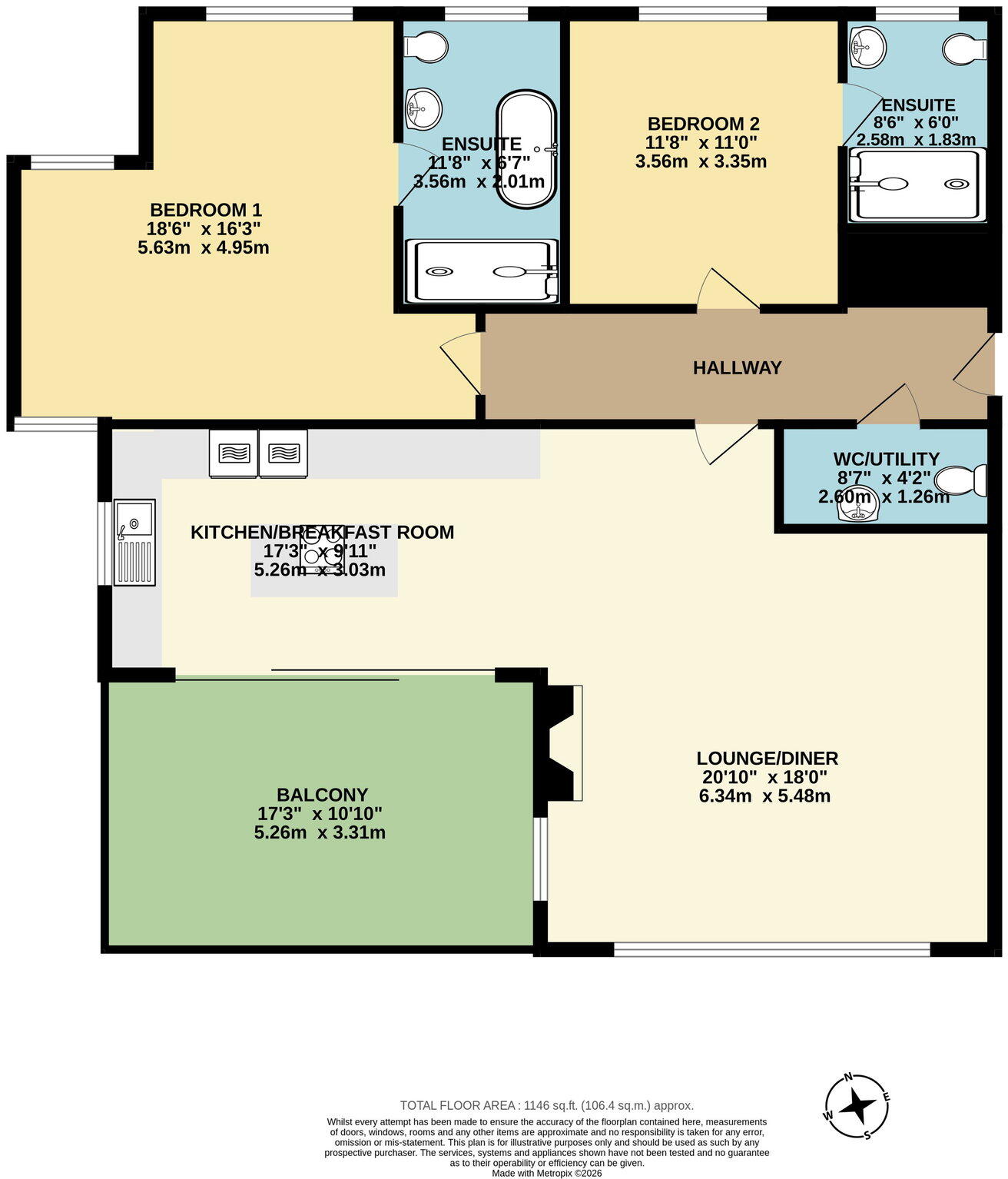 Flat 3 Cala Court, Hartley Road, Hartley floorplan