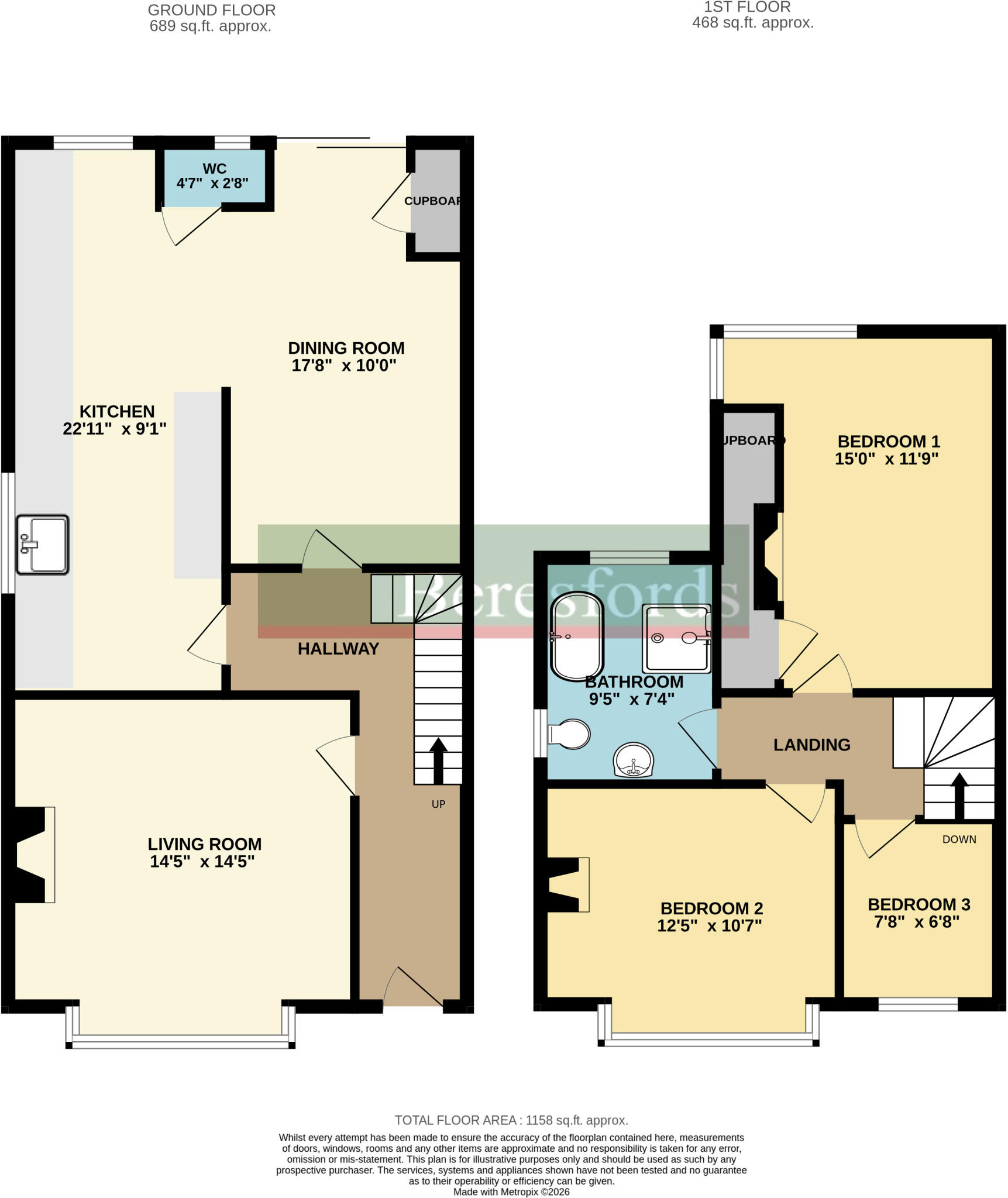 Westbury Drive, Brentwood, CM14 floorplan