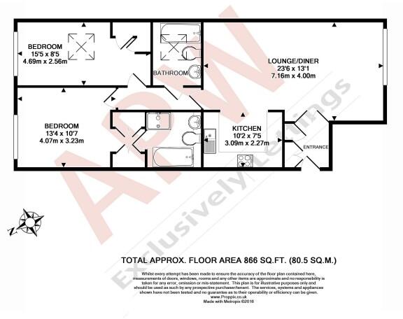 Stoke Road, Cobham, Surrey, KT11 floorplan