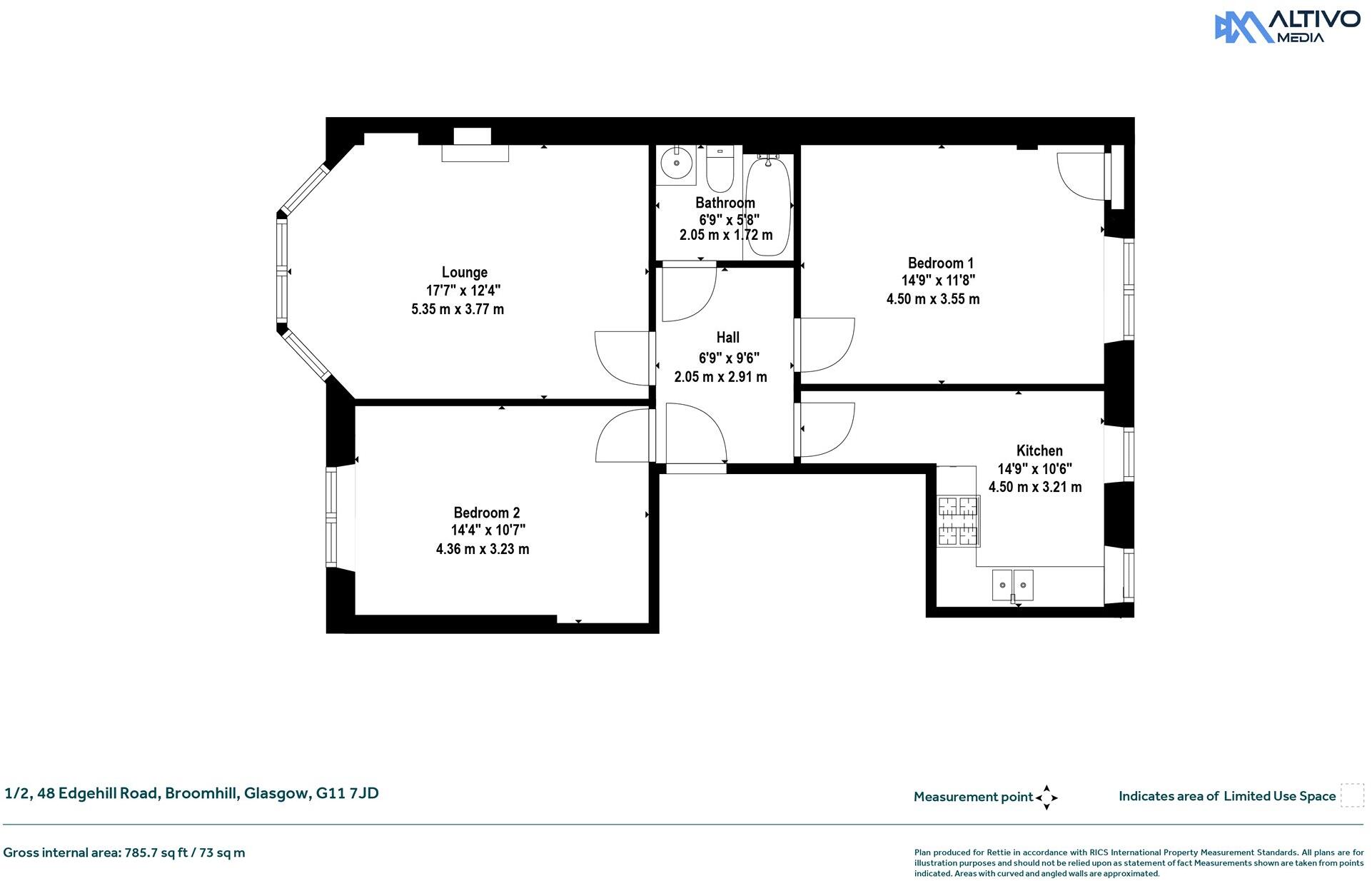 Edgehill Road, Broomhill, Glasgow floorplan