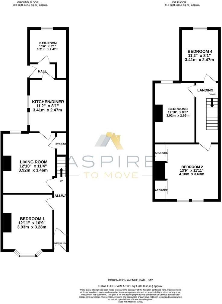 Coronation Avenue, Bath, BA2 floorplan