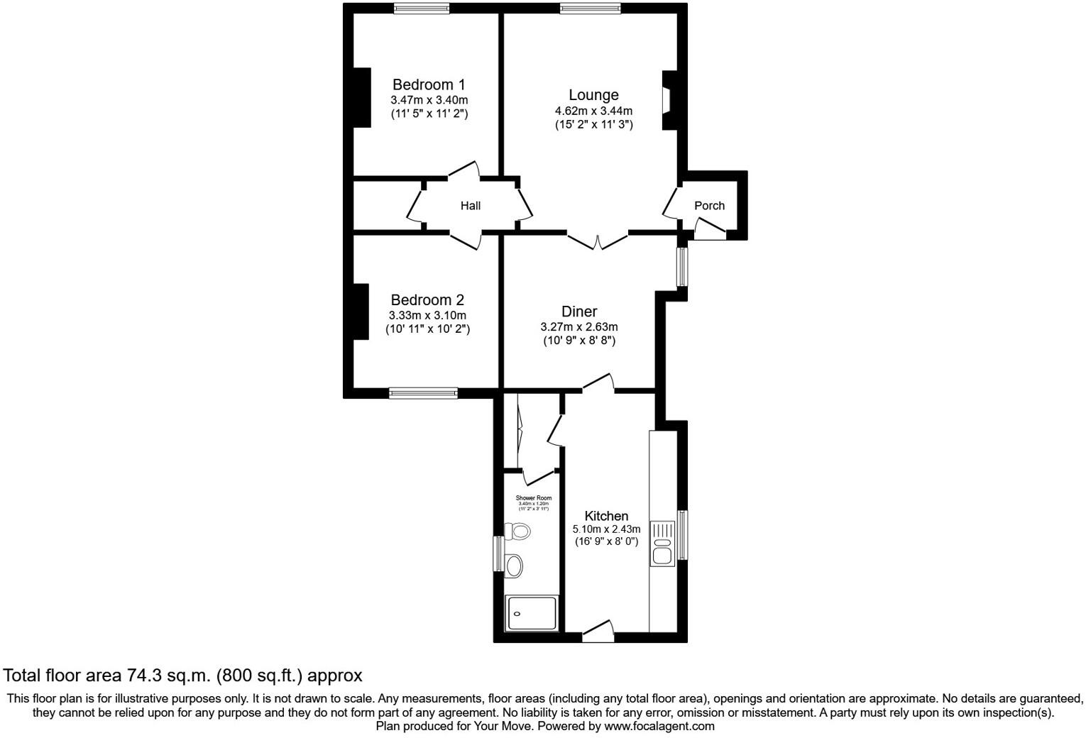High Road, Whitehaven, Cumbria, CA28 floorplan