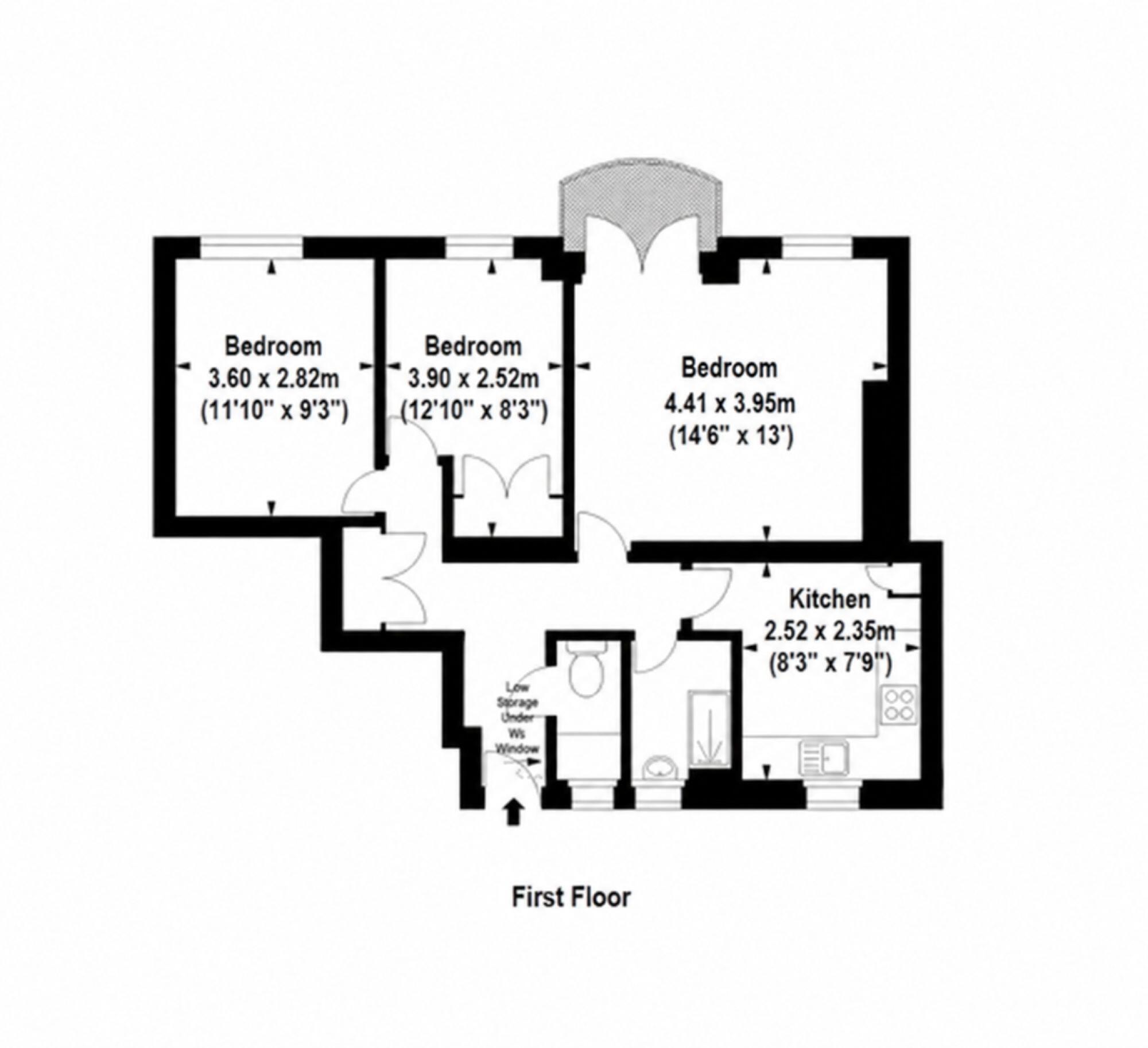 Astbury House - 3 bed no living room floorplan