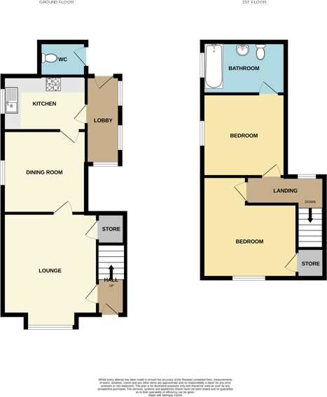 Whitelands Cottage, Burton Road, Oakthorpe, Swadlincote, Leicestershire DE12 7QX floorplan