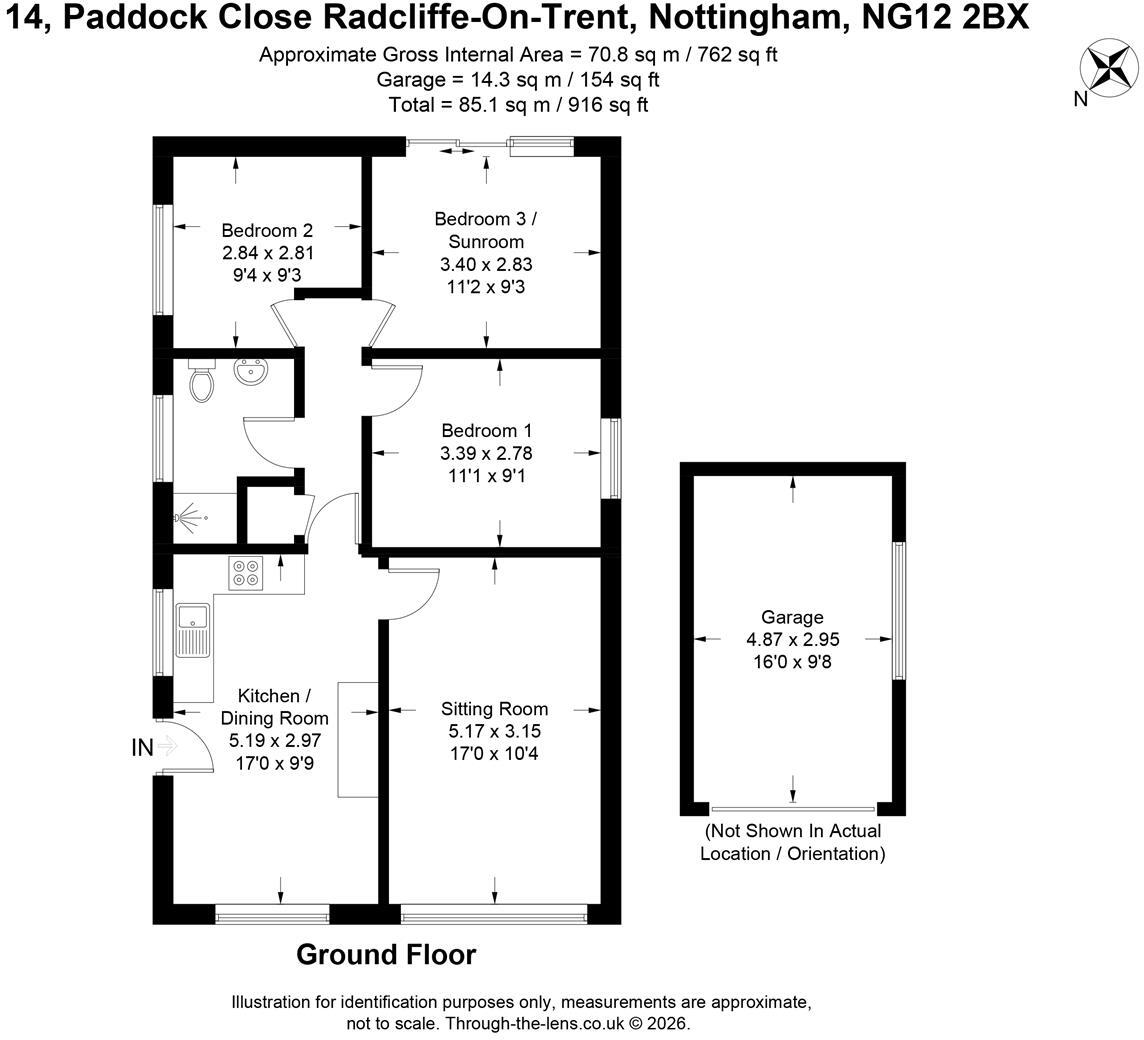 Paddock Close, Radcliffe-On-Trent, Nottingham floorplan