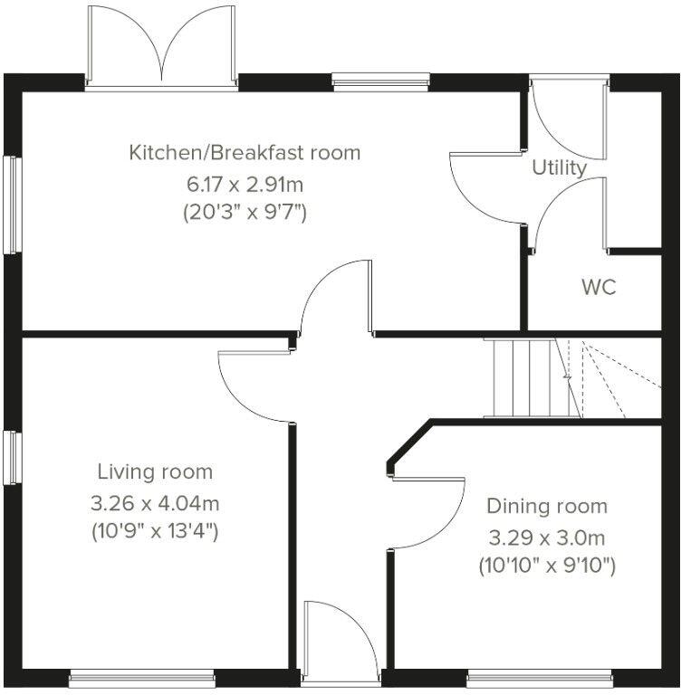Malvern Rise, Malvern, Worcestershire, WR14 floorplan