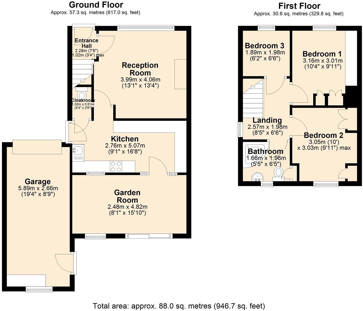 Cartmel Crescent, Dunston, Chesterfield floorplan