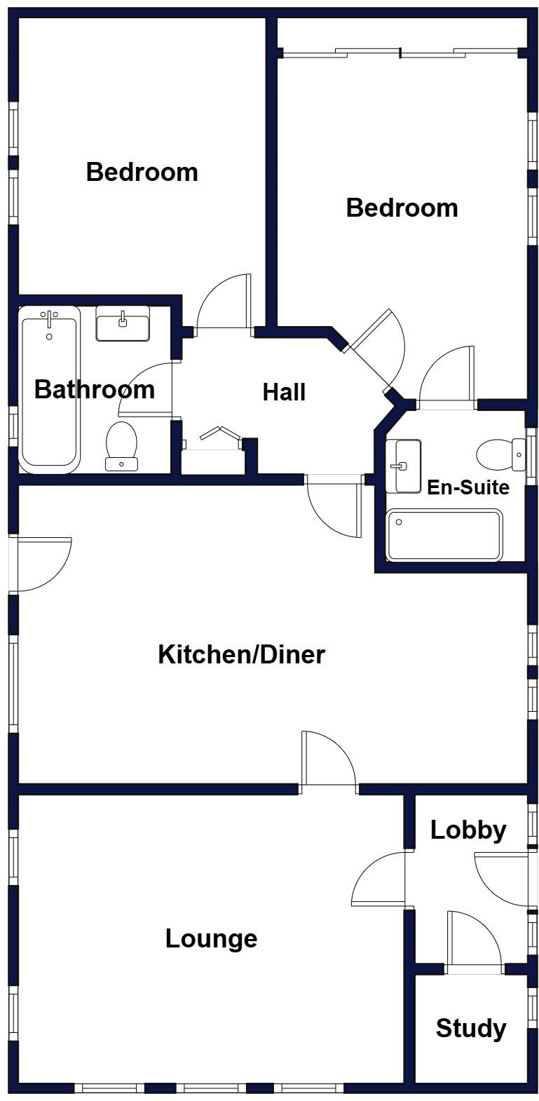 Willows Way, Regency Heights, Blandford Road North, Poole, Dorset floorplan