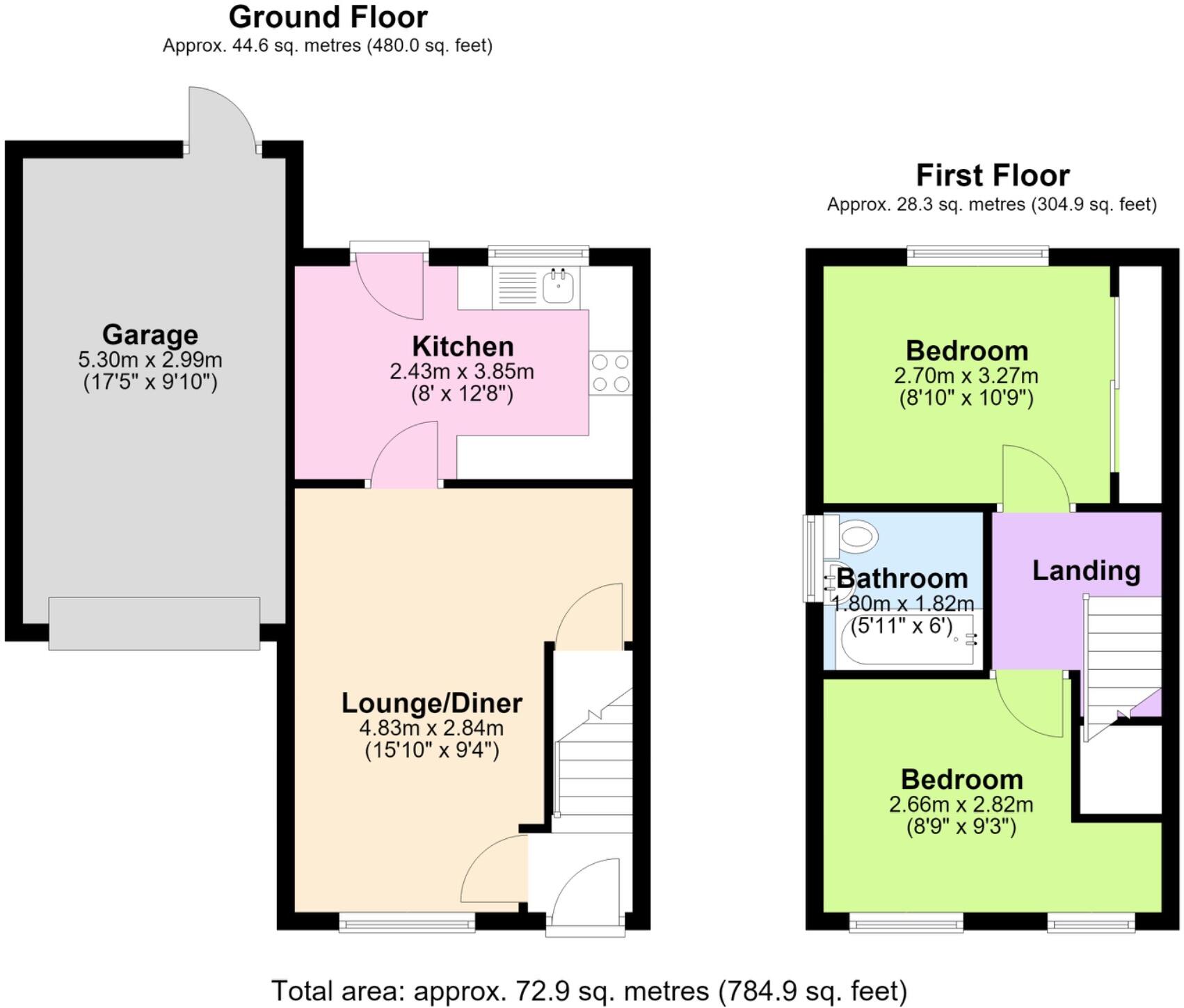 Coney Green Way, Wellington, Telford, Shropshire, TF1 3QZ floorplan