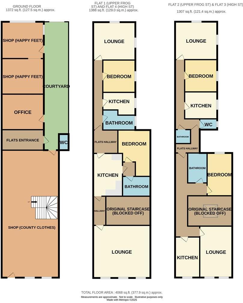 High Street, Tenby - Commercial and Residential Building floorplan