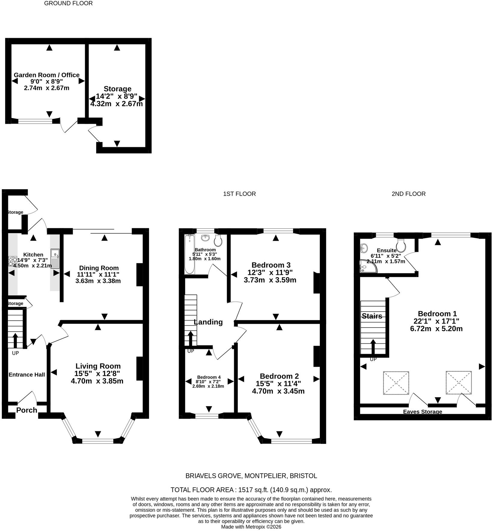 Briavels Grove, Montpelier, Bristol floorplan