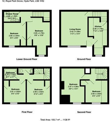 Royal Park Grove, Leeds floorplan
