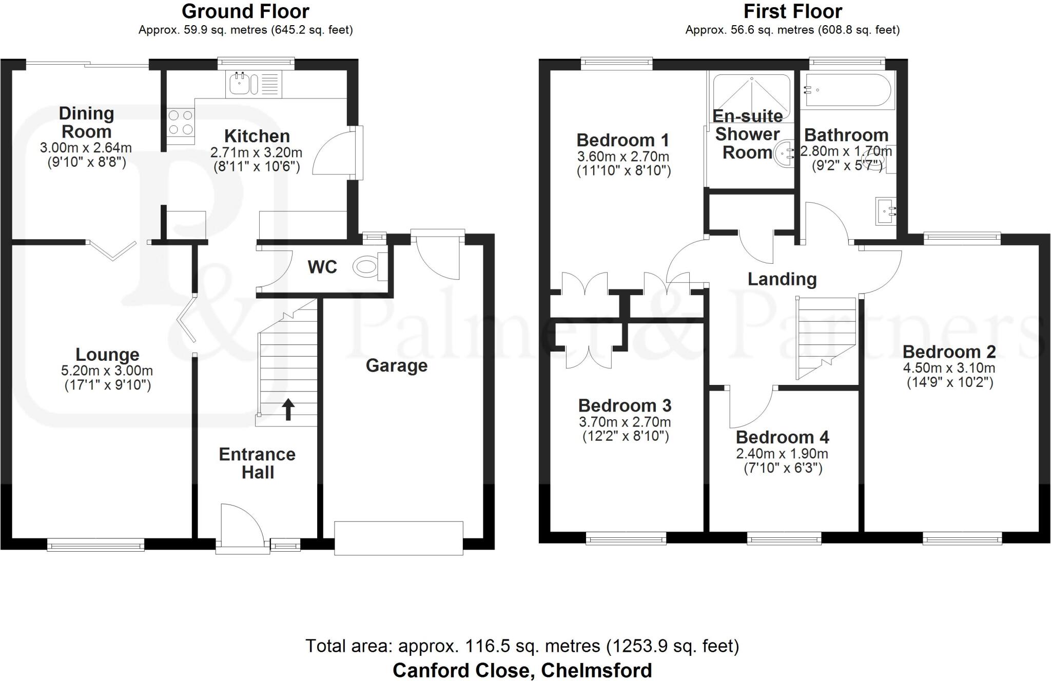 Canford Close, Chelmsford, Essex, CM2 floorplan