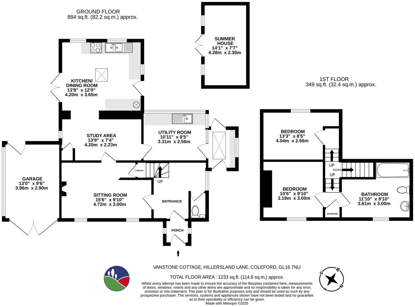 Hillersland Lane, Shortstanding, Coleford, Gloucestershire floorplan