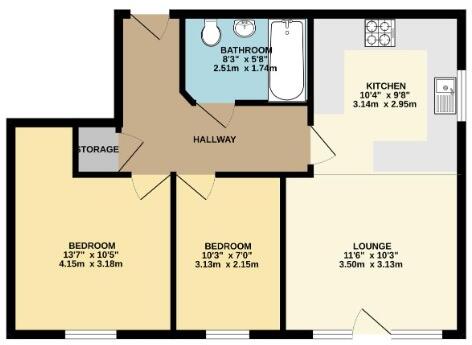 Apartment 4, Victoria Park, 4 Valley Road, Sheffield, South Yorkshire S8 9FY floorplan