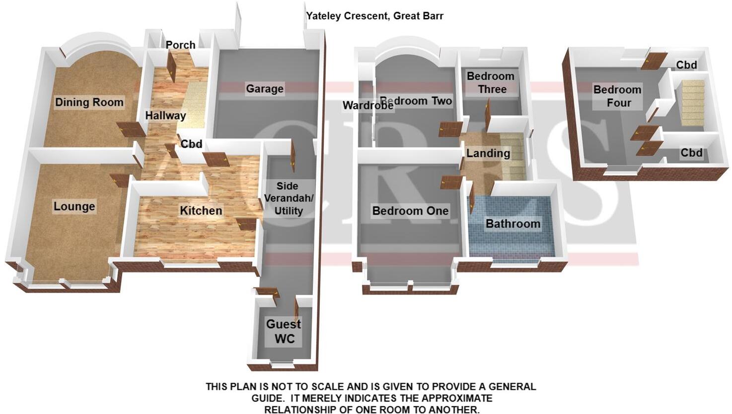 Yateley Crescent, Great Barr, Birmingham floorplan