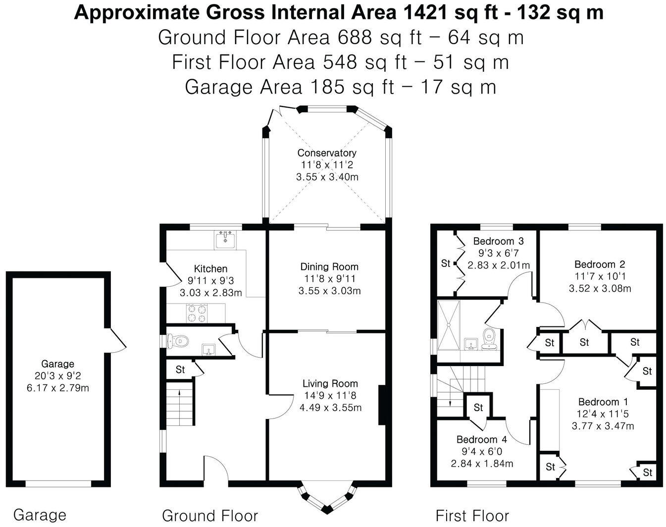 Charts Close, Cranleigh, GU6 8BH floorplan