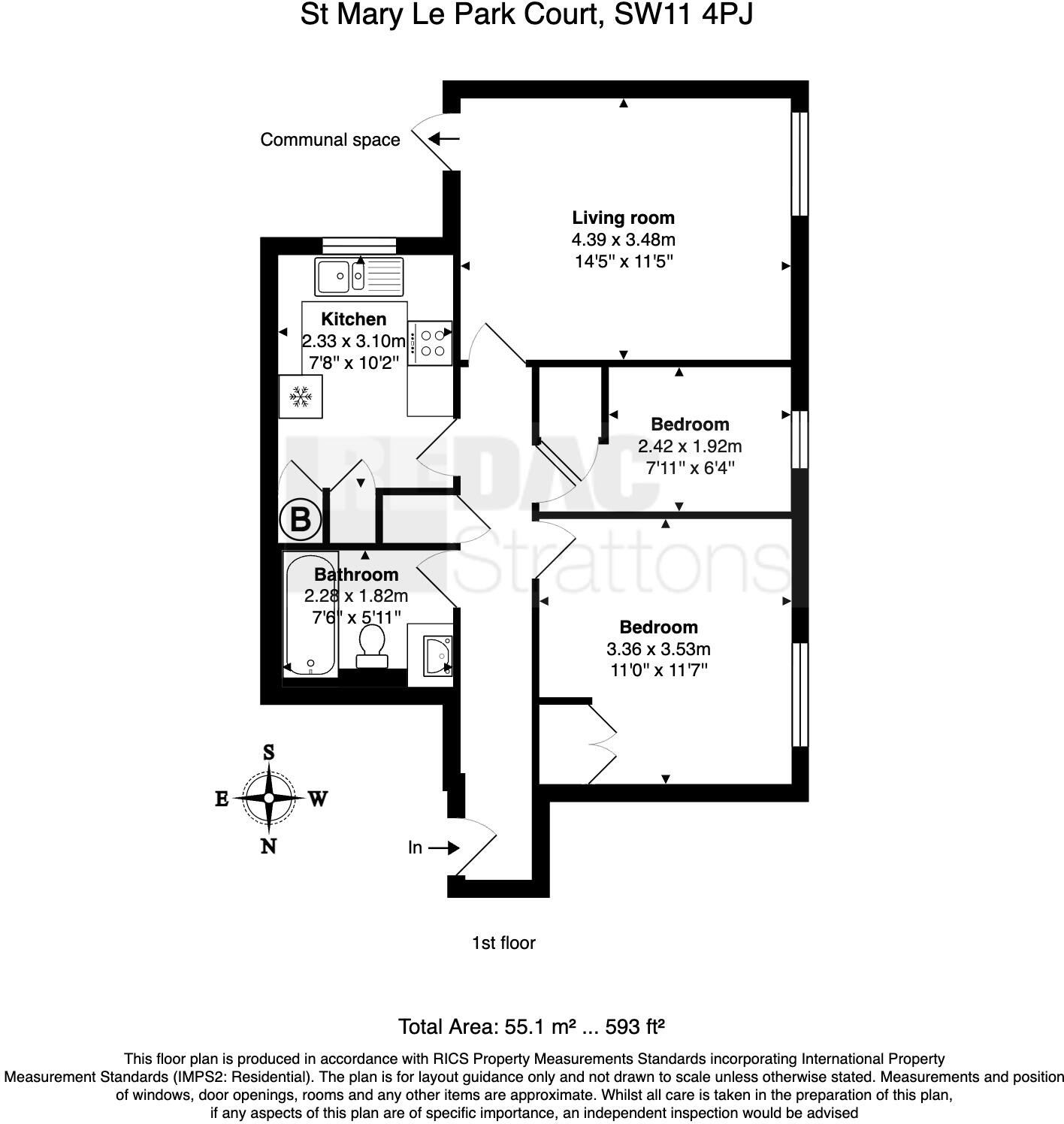St Mary Le Park Court, Parkgate Road, Battersea, London SW11 floorplan