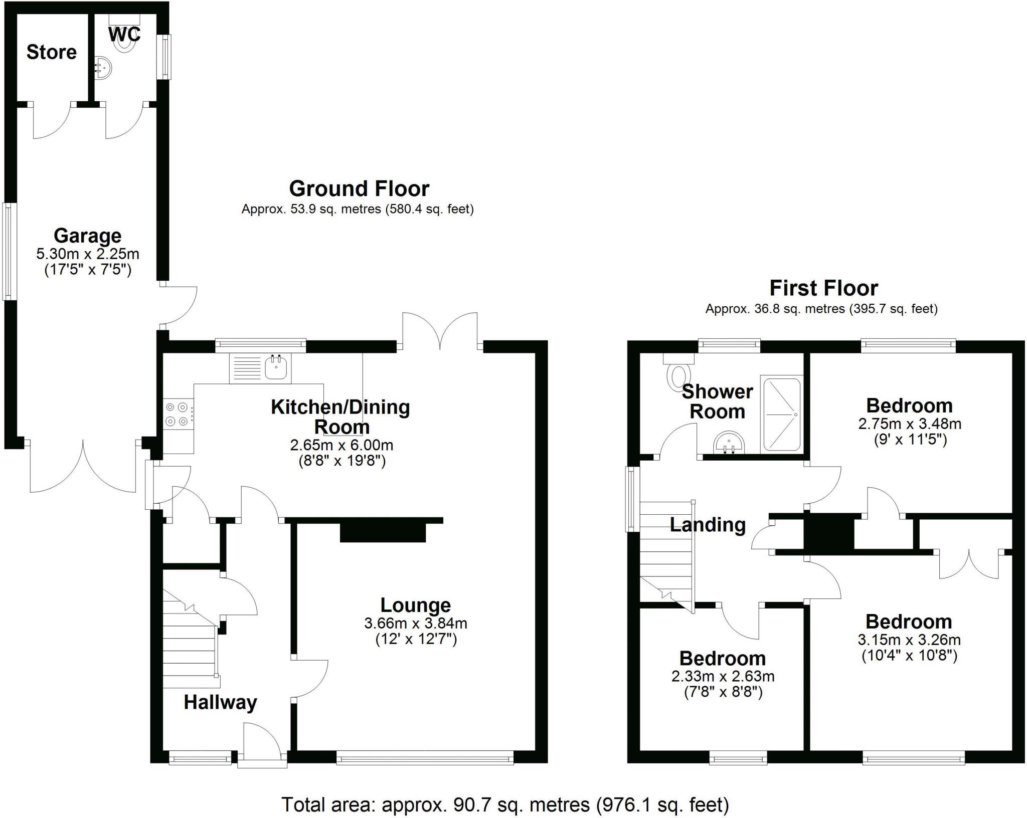19 Grosvenor Gardens, Shifnal. TF11 8EB floorplan